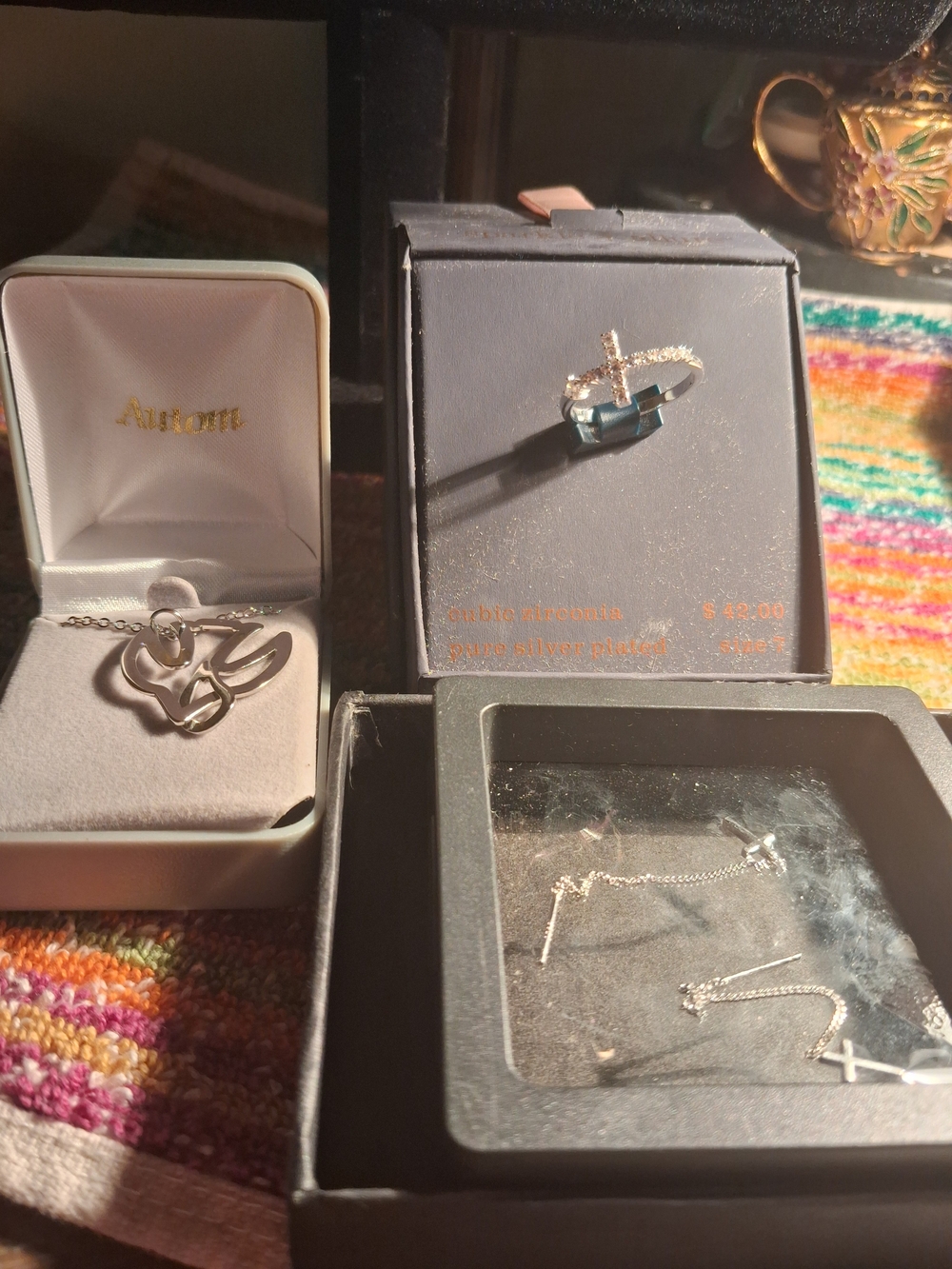 Sterling Silver Cross Pendant Necklace - Silver